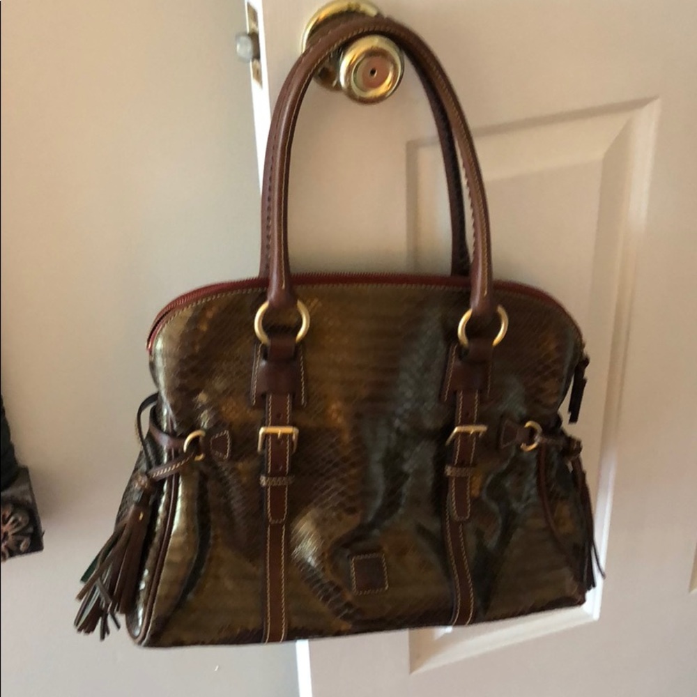 Dooney & Burke Snakeskin design leather bag